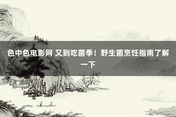 色中色电影网 又到吃菌季!野生菌烹饪指南了解一下
