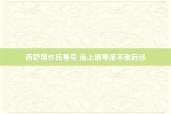 西野翔作品番号 海上钢琴师不雅后感