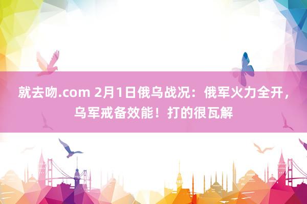 就去吻.com 2月1日俄乌战况:俄军火力全开,乌军戒备效能!打的很瓦解