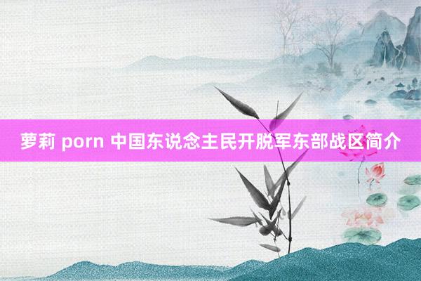 萝莉 porn 中国东说念主民开脱军东部战区简介
