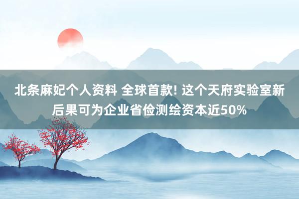 北条麻妃个人资料 全球首款! 这个天府实验室新后果可为企业省俭测绘资本近50%