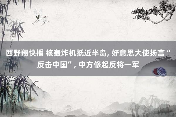 西野翔快播 核轰炸机抵近半岛, 好意思大使扬言“反击中国”, 中方修起反将一军